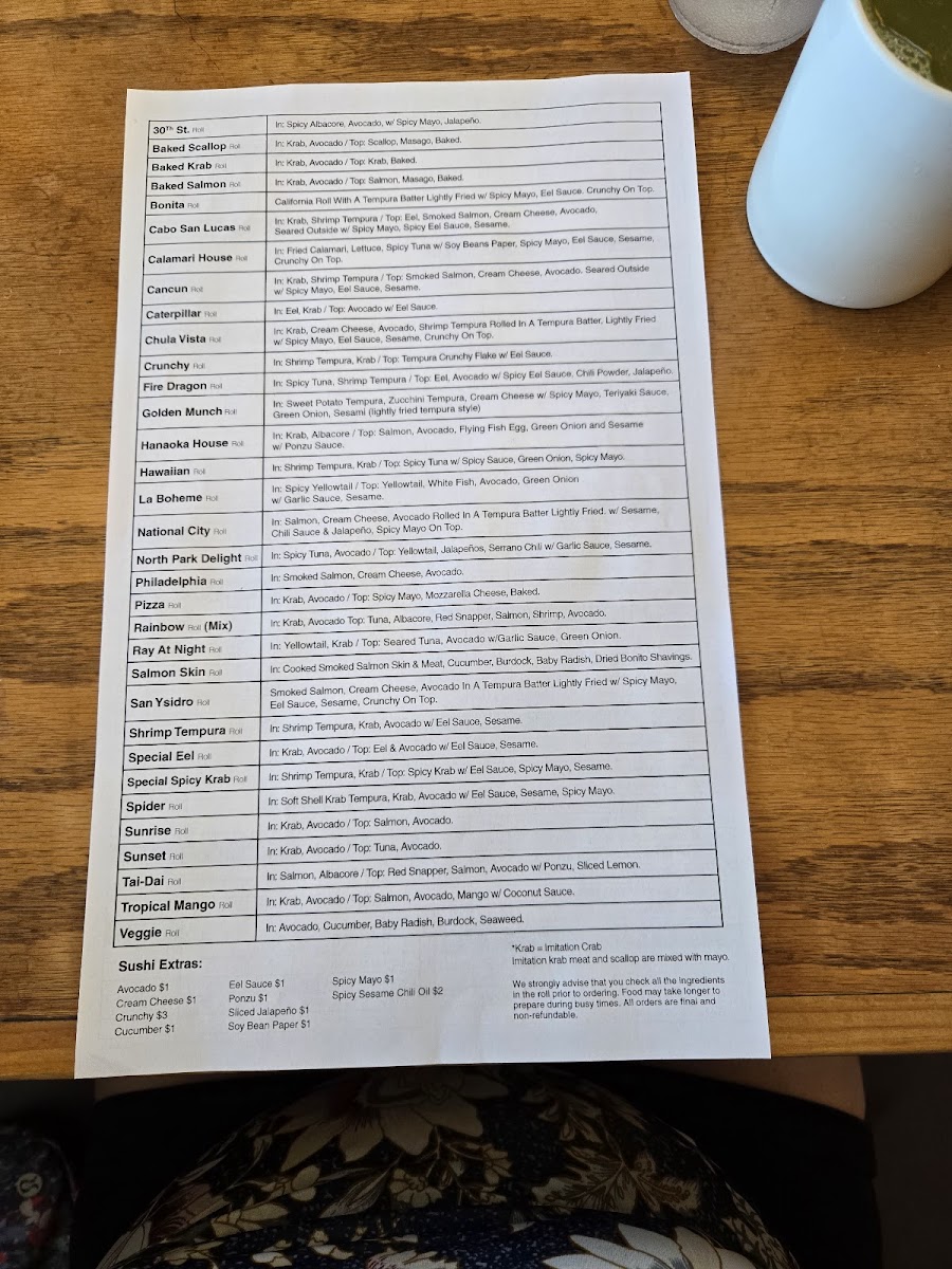 Hanamichi Japanese Restaurant Menu - Image 2