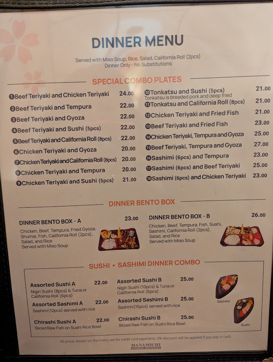 Hanamichi Japanese Restaurant Menu - Image 3