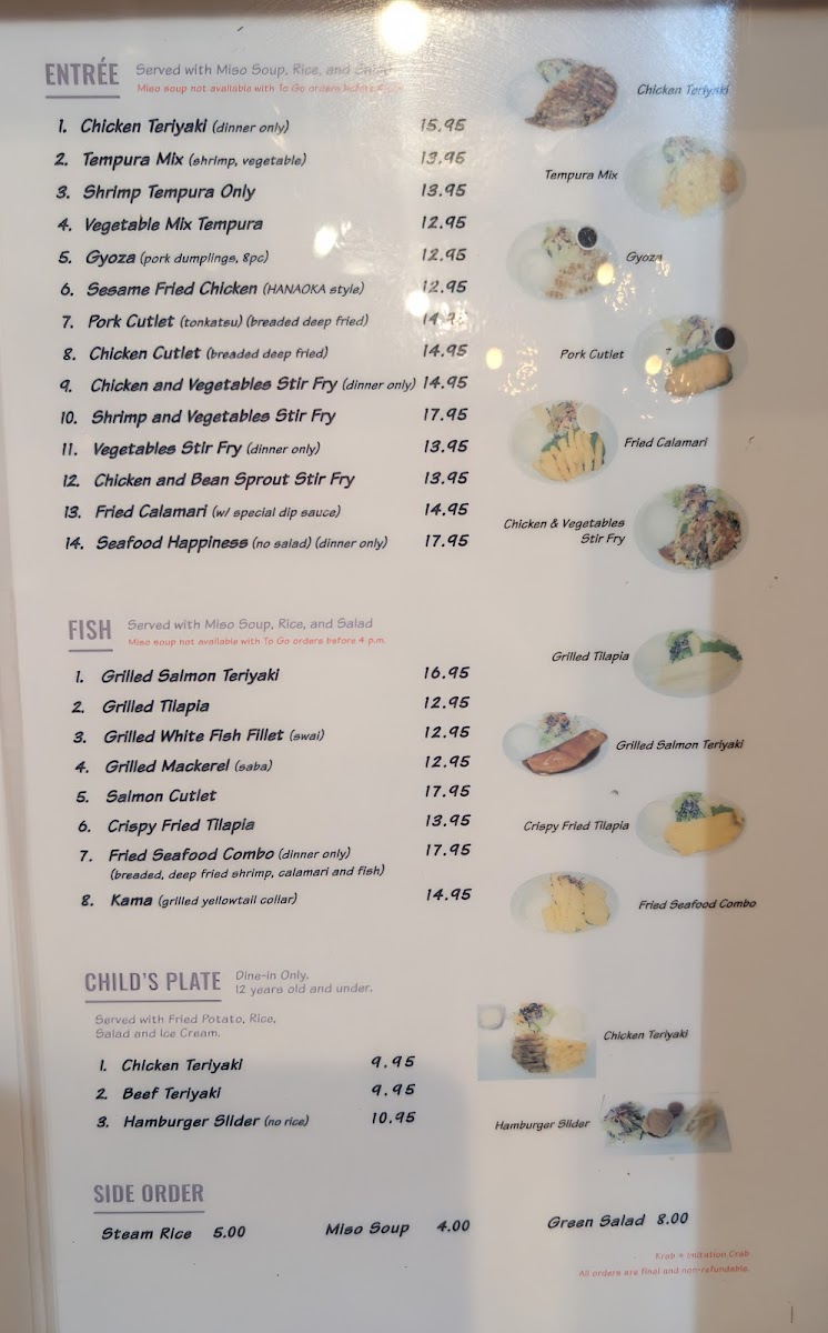 Hanamichi Japanese Restaurant Menu - Image 6